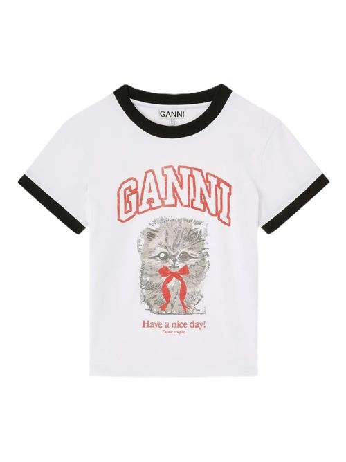 GANNI T-shirt Margot Kitty Ganni | A1050030151 BRIGHT WHITE